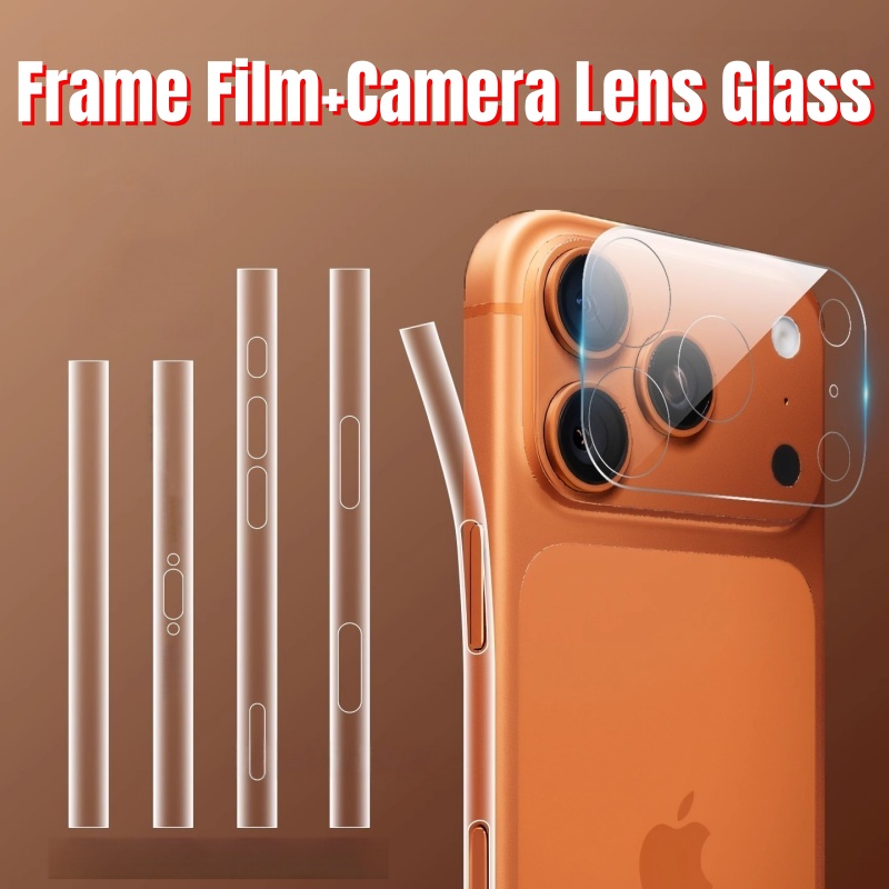 Camera Lens Protector - Side Frame Protector+Camera Lens Glass for