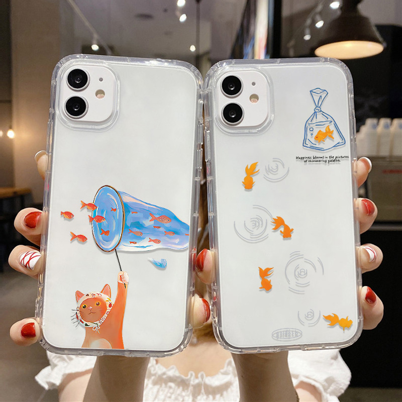 Lovely Fishes Clear Phone Case - Apple Iphone 16 review and price