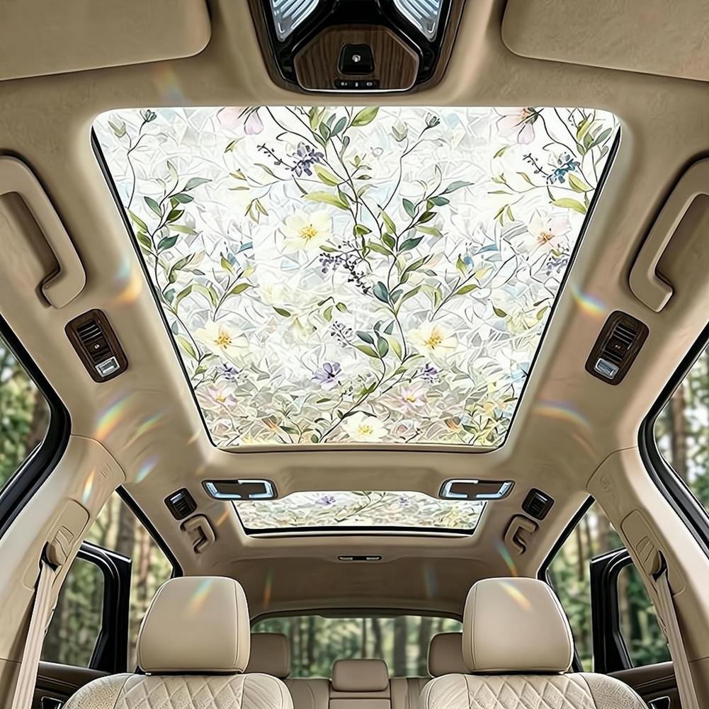 Floral Stained Glass Car Sunro - Glass Protector Auto review and price