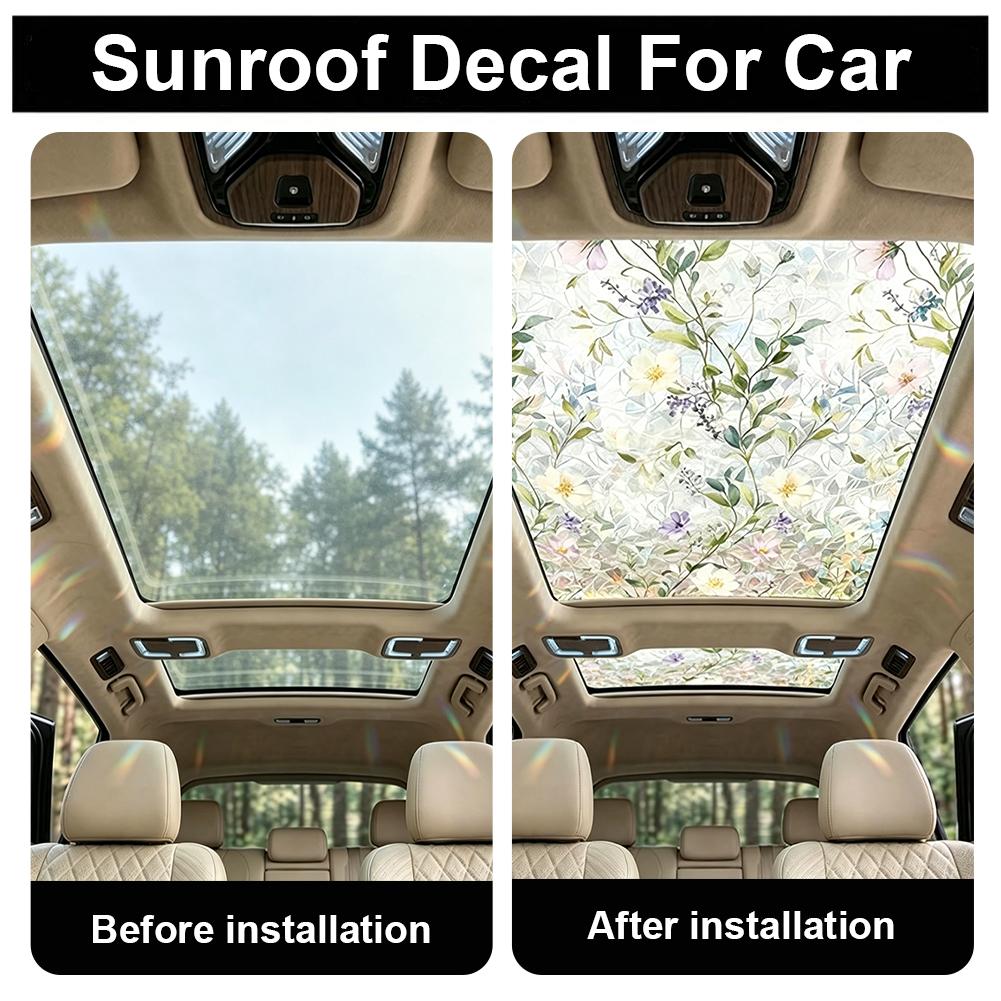 Floral Stained Glass Car Sunro - Glass Protector Auto review and price