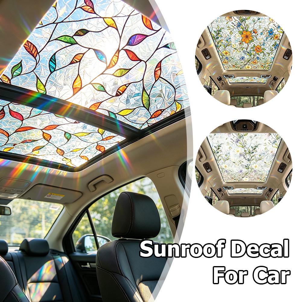 Floral Stained Glass Car Sunro - Glass Protector Auto review and price